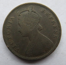 Load image into Gallery viewer, 1887 Queen Victoria India 1/4 Quarter Anna Coin
