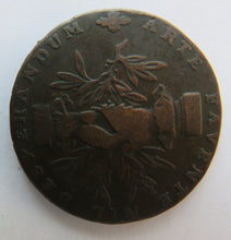 Load image into Gallery viewer, 18thC Leek Commercial Halfpenny Token
