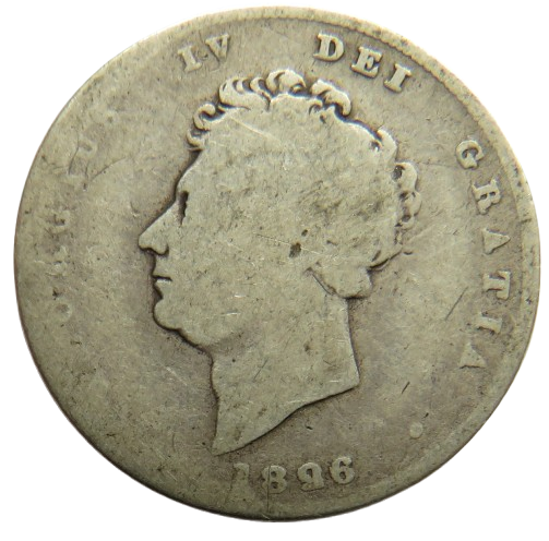 1826 King George IV Silver Shilling Coin - Great Britain