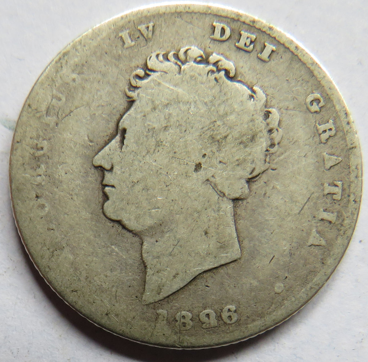 1826 King George IV Silver Shilling Coin - Great Britain