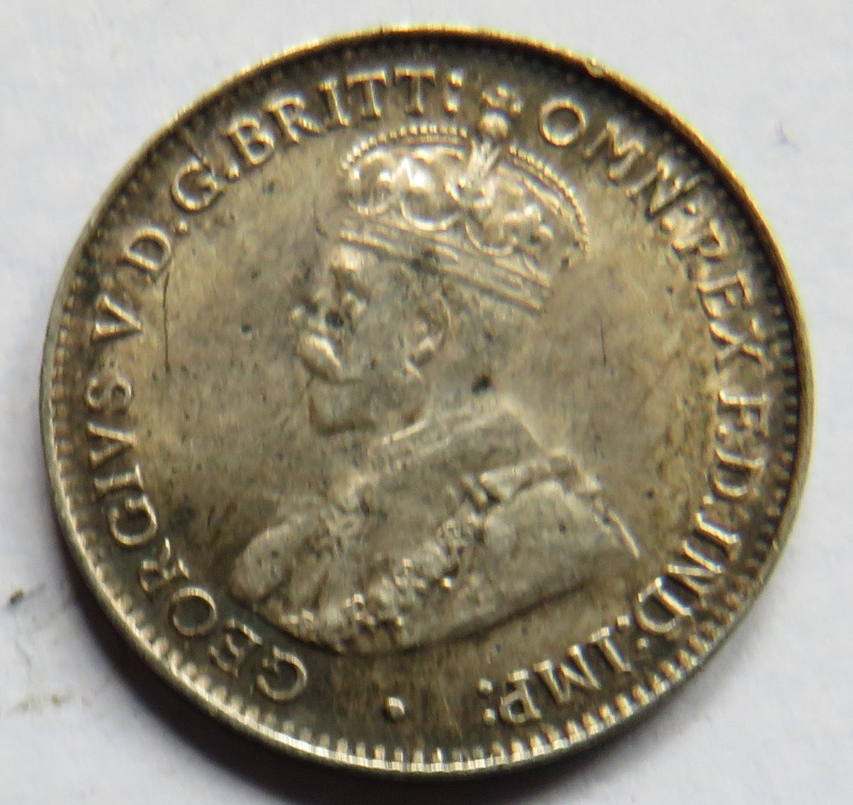 1927 King George V Australia Silver Threepence Coin