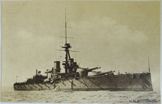 Vintage Warship Postcard of H.M.S. "Orion"