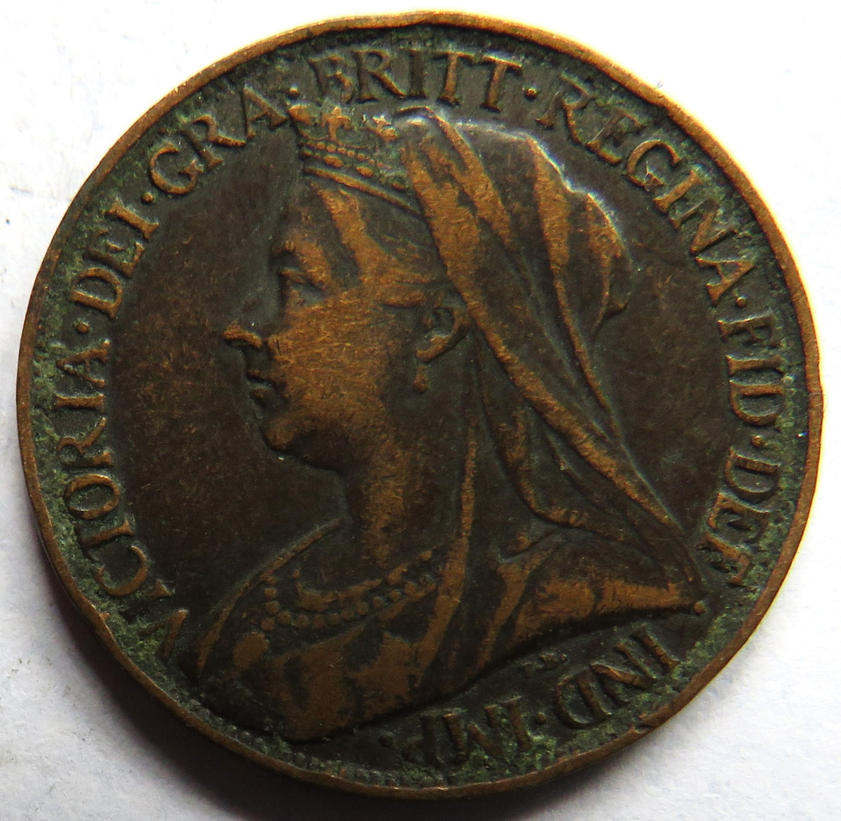 1897 Queen Victoria Farthing Coin - Great Britain