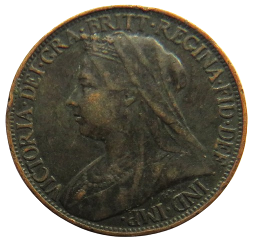 1898 Queen Victoria Farthing Coin - Great Britain image 1