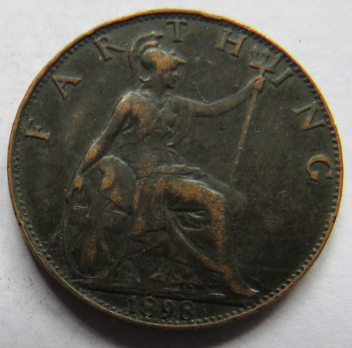 1898 Queen Victoria Farthing Coin - Great Britain