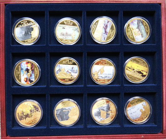 End of World War Two Commemorative 12 Coin Set Famous Battles image 1