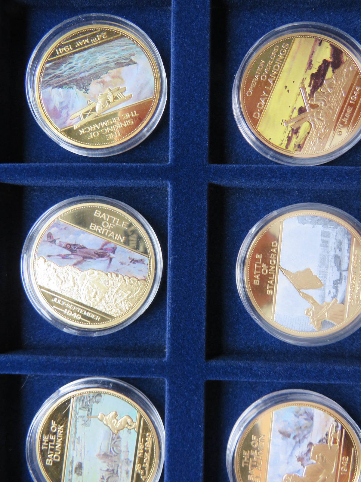 End of World War Two Commemorative 12 Coin Set Famous Battles