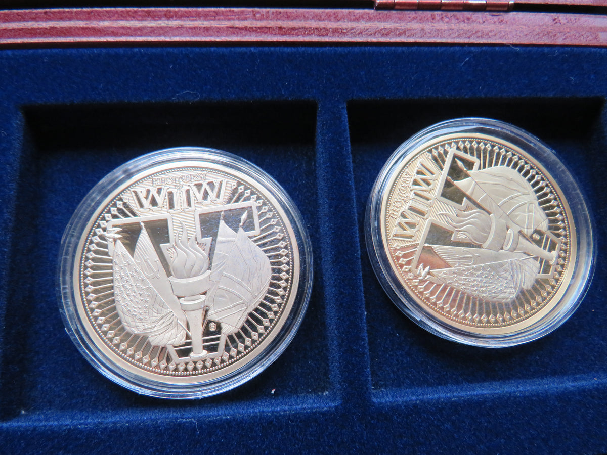 End of World War Two Commemorative 12 Coin Set Famous Battles