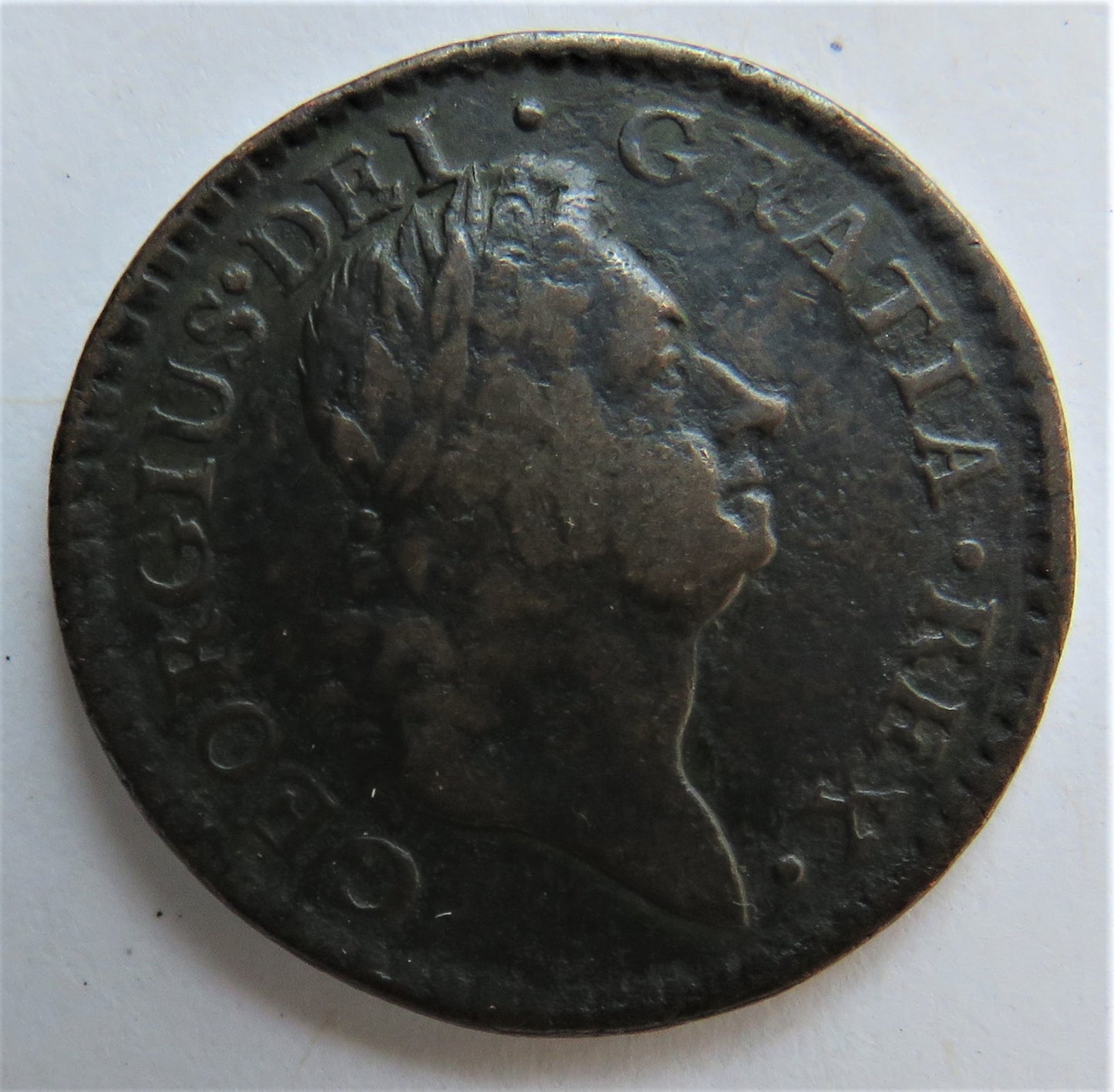 1723 William Woods Ireland / Colonial America Farthing Coin