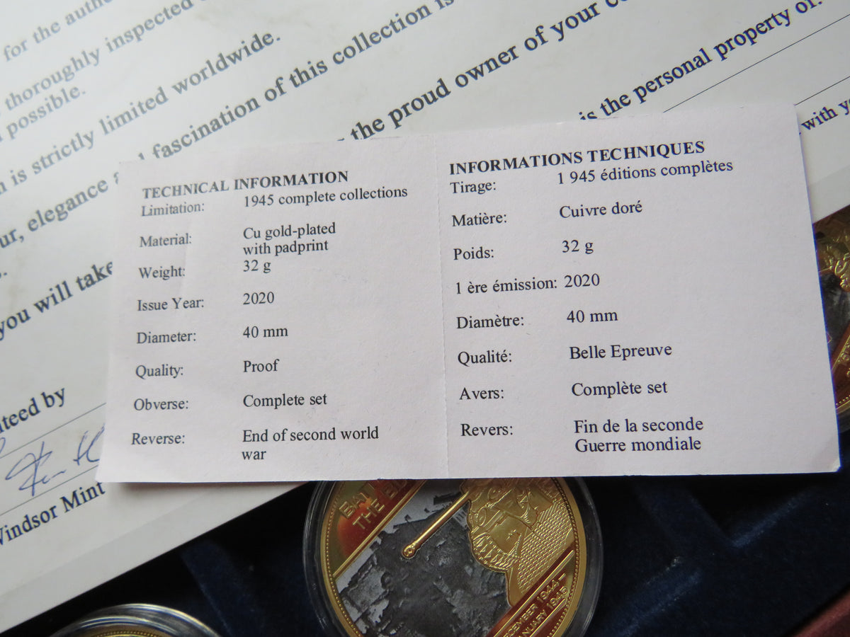 End of World War Two Commemorative 12 Coin Set Famous Battles