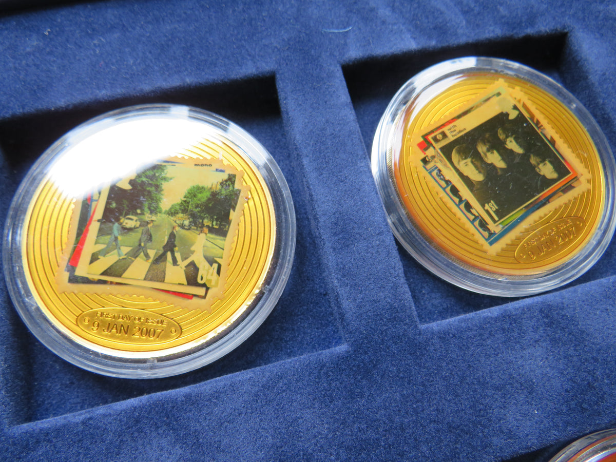 The Gold Plated Spirit of the 60's Commemorative Coin / Medal Set "The Beatles"