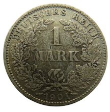 Load image into Gallery viewer, 1901-J Germany Silver One Mark Coin
