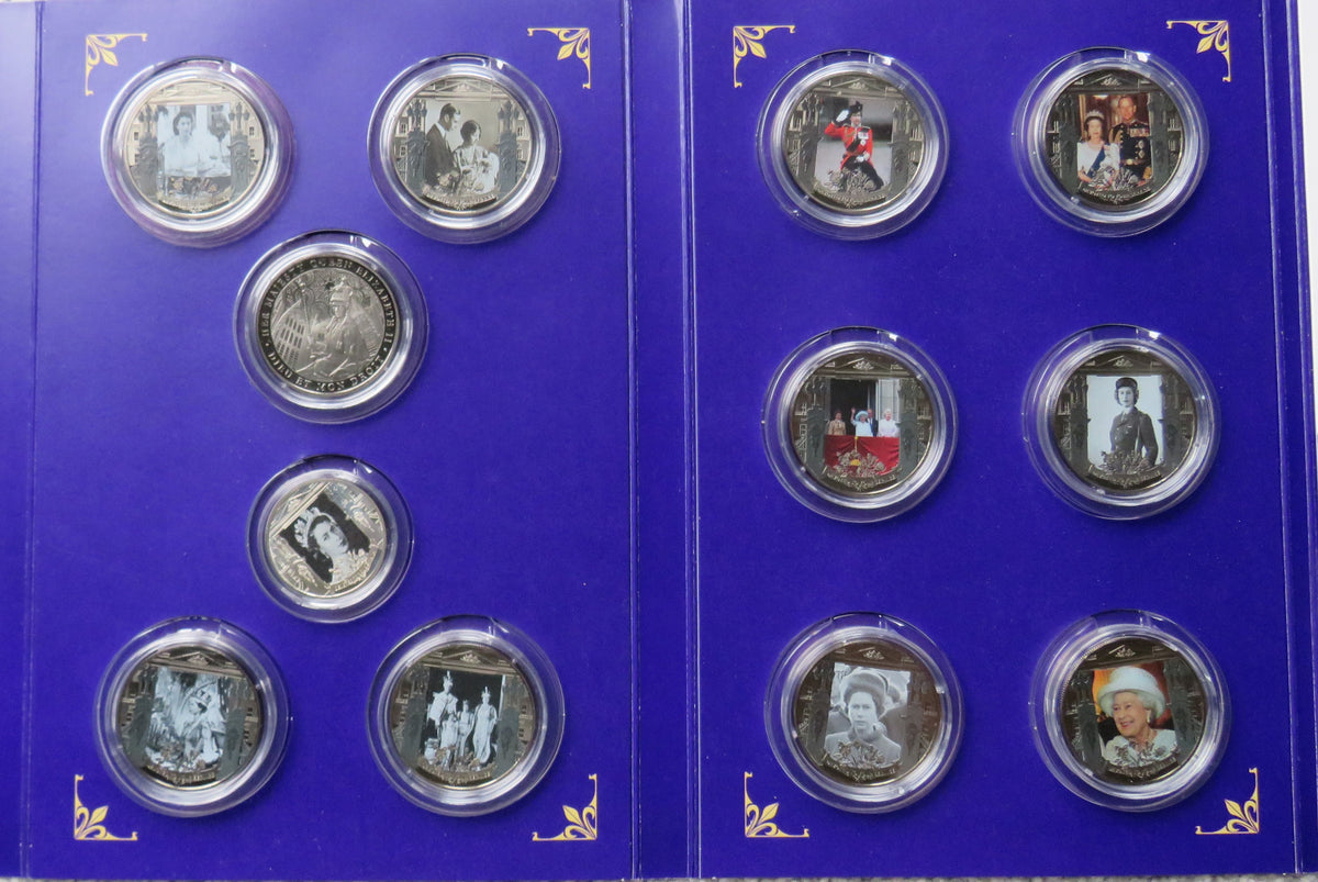 Queen Elizabeth II 1926-2022 Gibraltar Proof Crown Coin Set