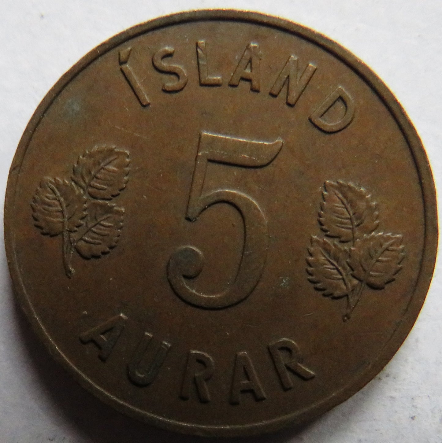 1946 Iceland 5 Aurar Coin