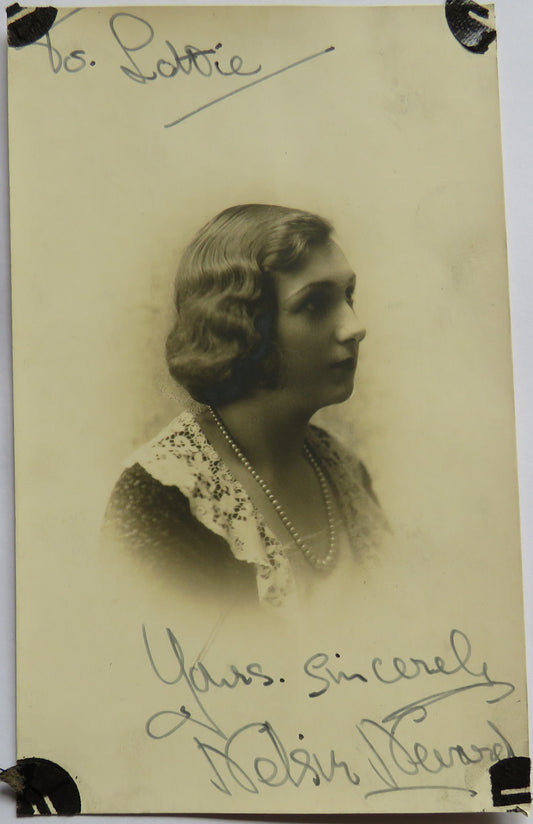 Vintage Postcard of Signed Black & White Portrait Photograph