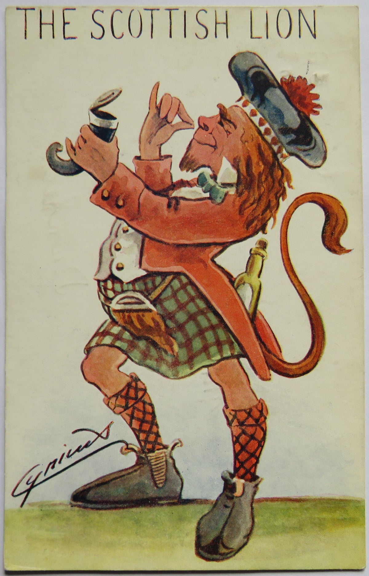 Vintage Postcard of The Scottish Lion