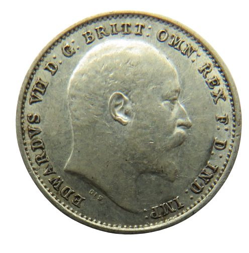 1902 King Edward VII Silver Threepence Coin - Great Britain