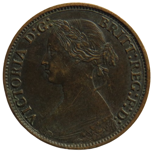 1866 Queen Victoria Farthing Coin - Great Britain