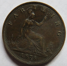 Load image into Gallery viewer, 1878 Queen Victoria Farthing Coin - Great Britain
