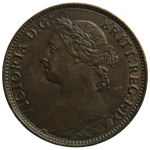 1891 Queen Victoria Farthing Coin - Great Britain