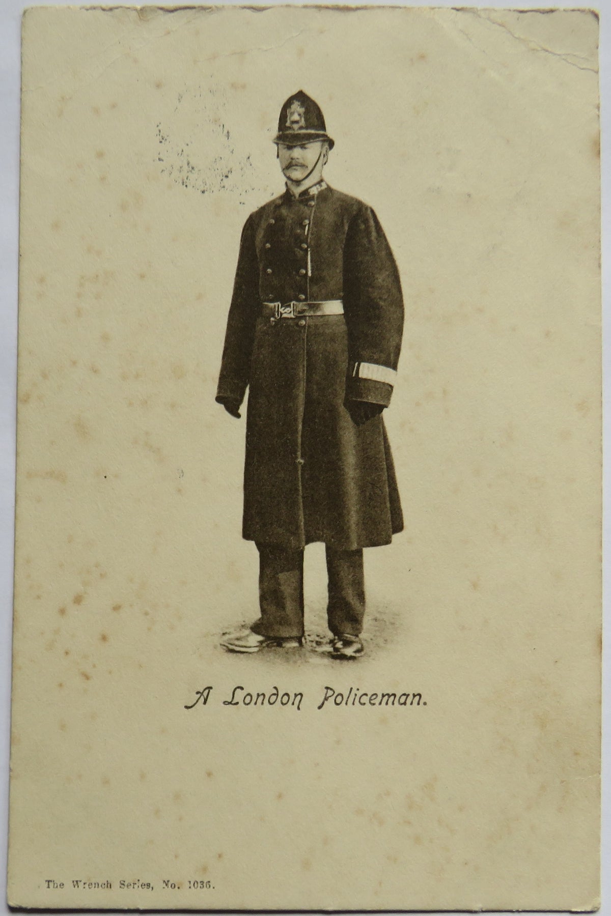 Vintage Postcard of A London Policeman, The Wrench Series No. 1036