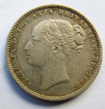 Load image into Gallery viewer, 1883 Queen Victoria Young Head Silver Shilling Coin - Great Britain
