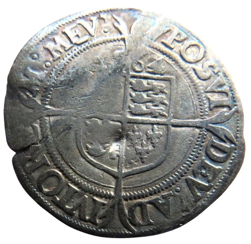 1564 Queen Elizabeth I Hammered Silver Sixpence Coin - England