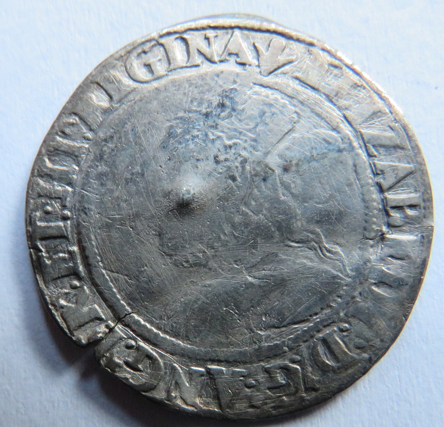 1564 Queen Elizabeth I Hammered Silver Sixpence Coin - England