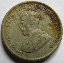 Load image into Gallery viewer, 1919 King George V Ceylon Silver 25 Cents Coin
