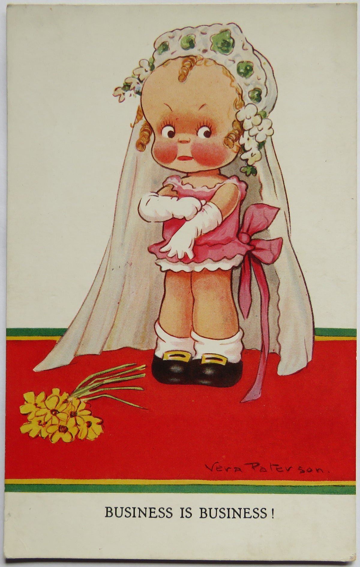 Vintage Vera Paterson Postcard, Business is Business!
