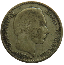 Load image into Gallery viewer, 1874 Denmark Silver 25 Ore Coin
