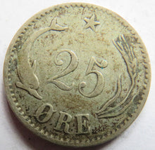 Load image into Gallery viewer, 1874 Denmark Silver 25 Ore Coin
