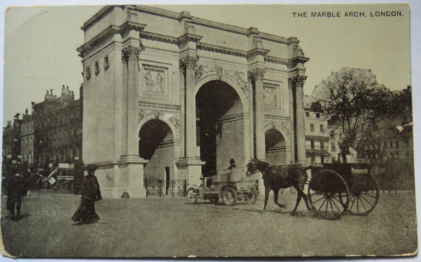 Vintage Postcard of The Marble Arch, London