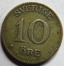 Load image into Gallery viewer, 1917 Sweden Silver 10 Ore Coin
