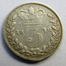 Load image into Gallery viewer, 1878 Queen Victoria Young Head Silver Threepence Coin
