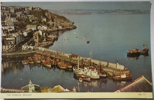 Vintage Postcard of The Harbour, Brixham 1960