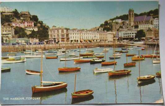 Vintage Postcard of The Harbour, Torquay 1960