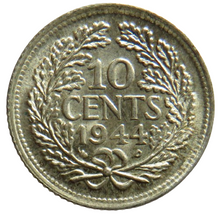 Load image into Gallery viewer, 1944-P Netherlands Silver 10 Cents Coin In High Grade
