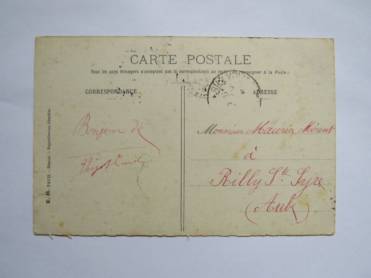 Vintage Postcard of A la Cantine, 1908, Comical Military Postcard