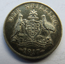 Load image into Gallery viewer, 1917-M King George V Australia One Shilling Coin
