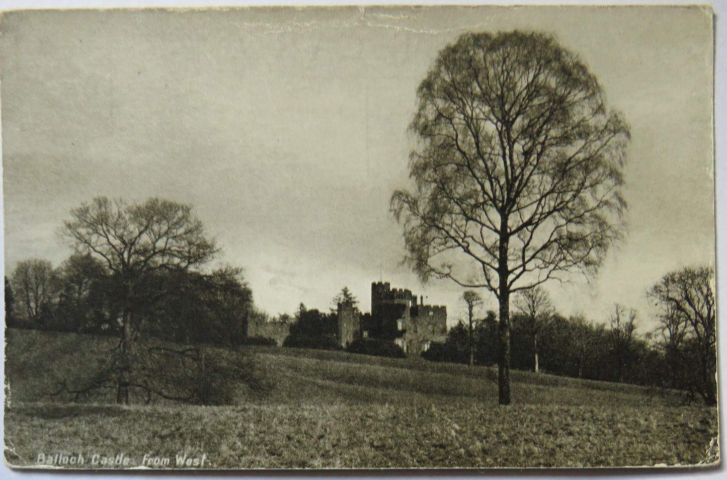Vintage Postcard of Balloch Castle from West