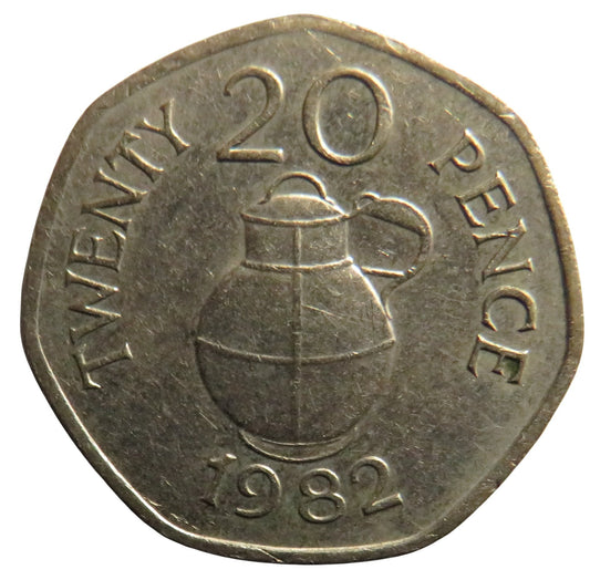 1982 Guernsey 20 Twenty Pence Coin