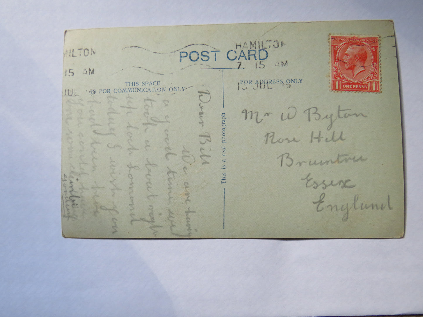 Vintage Postcard of The Islands, Loch Lomond (from Camstraddon Hill)
