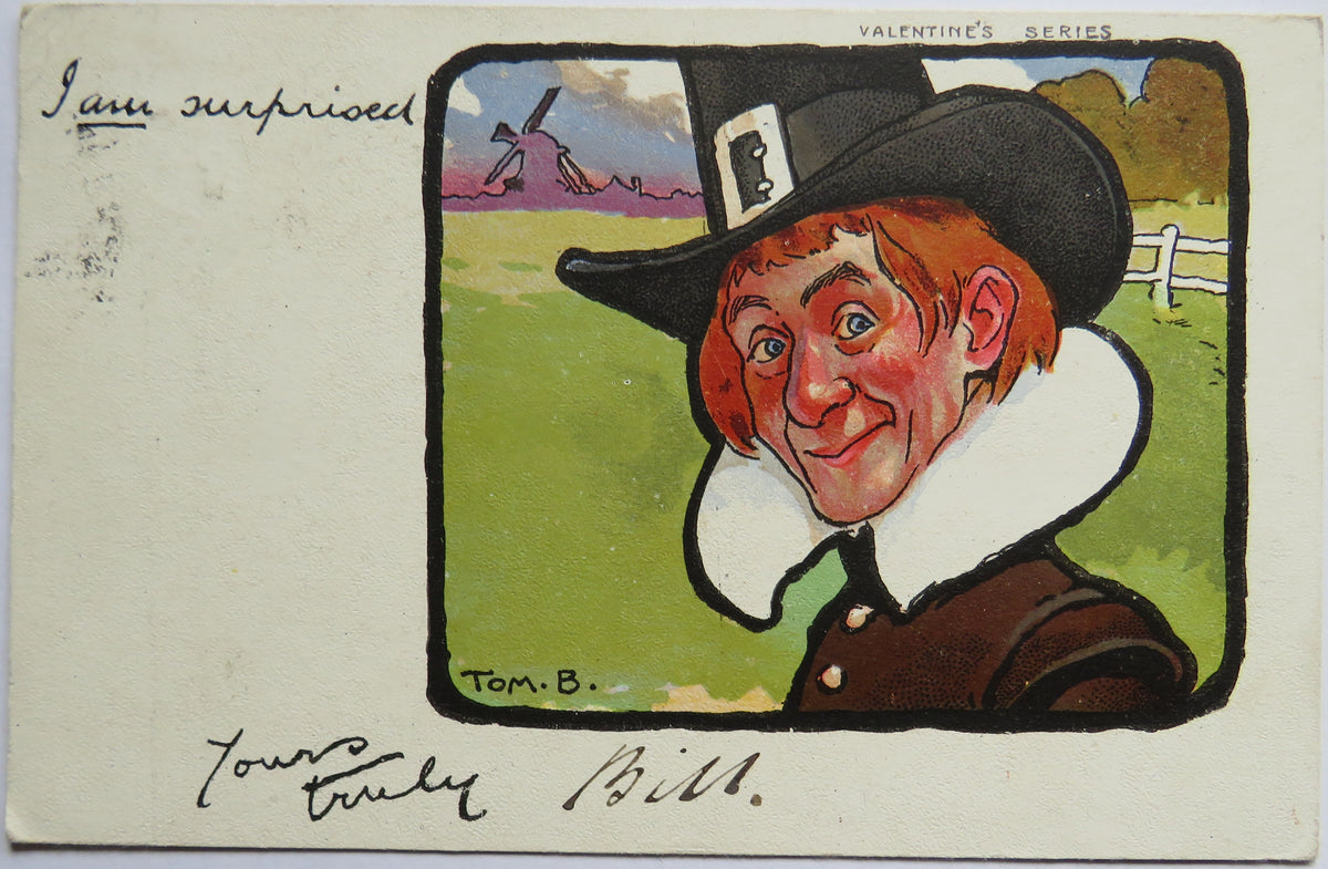 Vintage Postcard of Tom B, "I am Surprised" - Valentine's Series, 1903