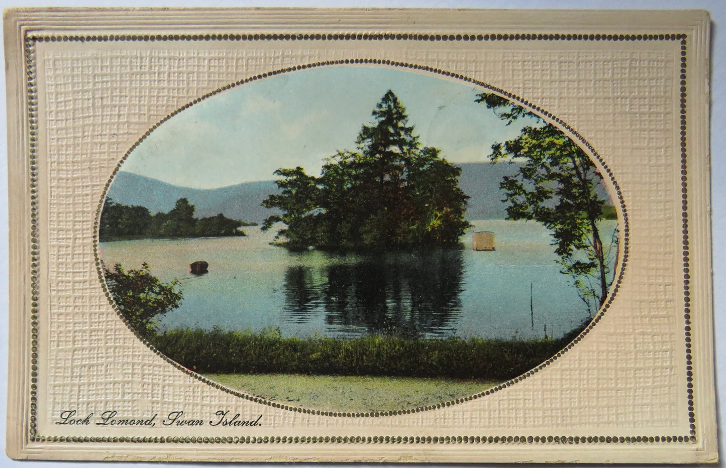 Vintage Postcard of Loch Lomond, Swan Island 1913