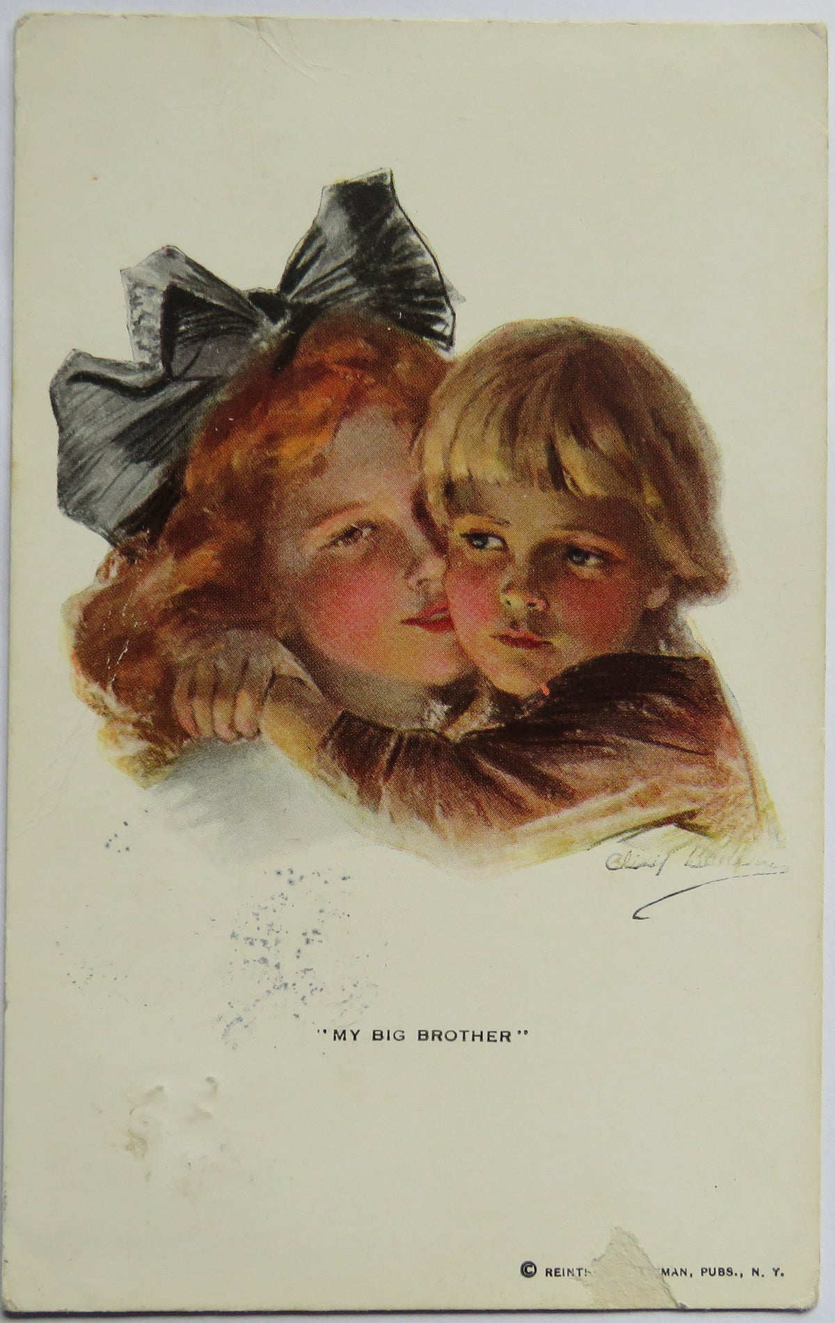 Vintage Postcard of "My Big Brother" from Artist Philip Boileau, 1913