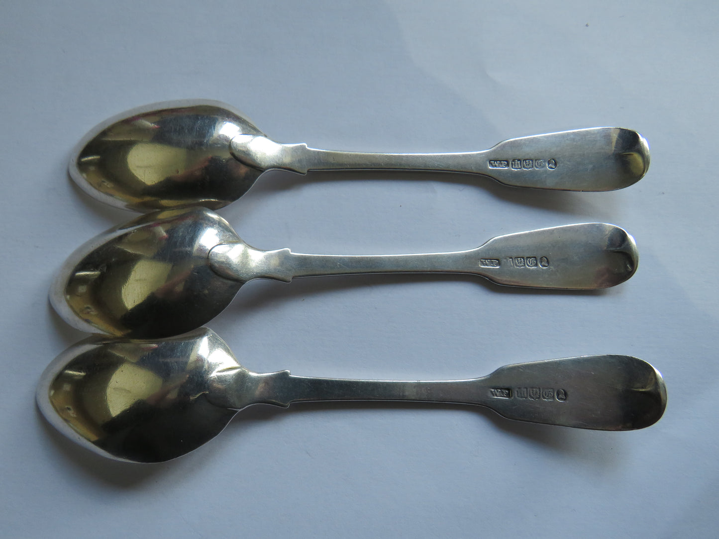 3 Antique Sterling Silver Spoons Hallmarked Edinburgh 1838