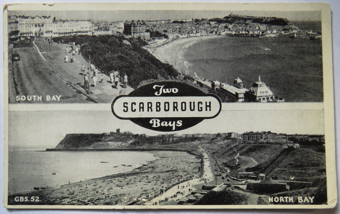 Vintage Postcard of Two Scarborough Bays 1956
