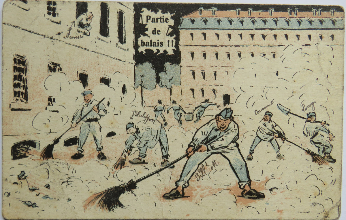 Vintage Postcard of Partie de Balais!! - E.R. Paris, 1908