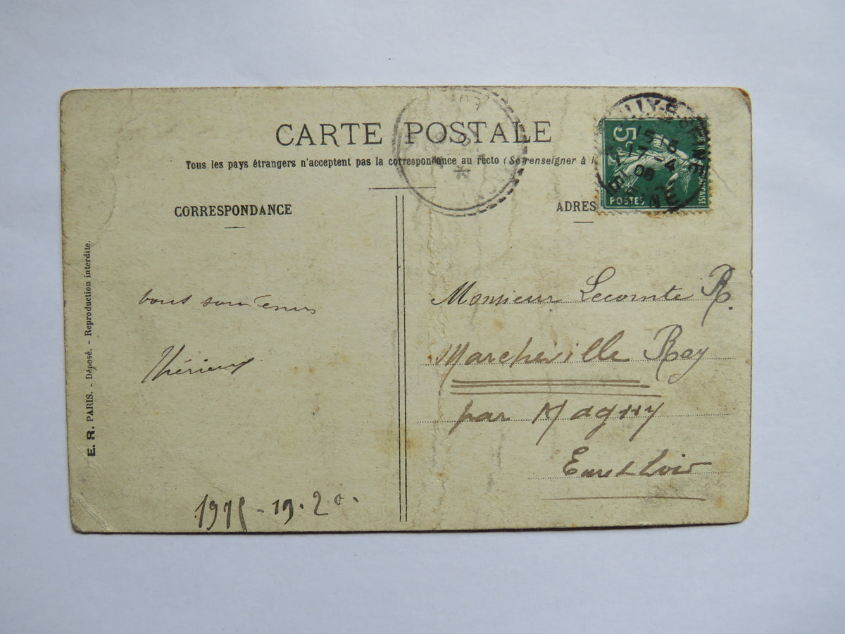 Vintage Postcard of Partie de Balais!! - E.R. Paris, 1908